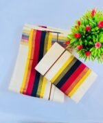 Kerala Handloom Single Set Mund - Image 3