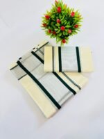 Kerala Handloom Single Set mund - Image 3