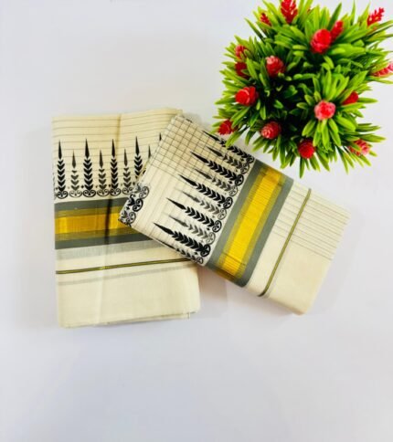 Kerala Cotton Set Mundu (Single)