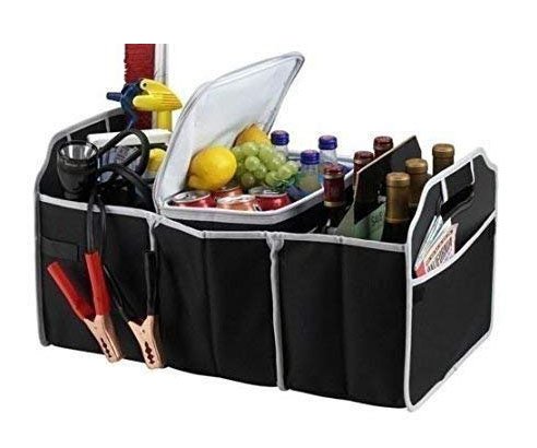 Car Trunk Org- (3) Car Trunk Organizer with Multiple Compartments – Collapsible Storage Solution for SUV, Truck, and Sedan Durable, Waterproof, Non-Slip Organizer for Groceries, Tools, Emergency Gear Travel Essentials - Image 1