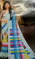 RAINBOW-LINEN SAREE - Image 2