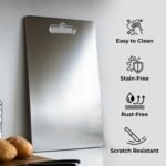 Stainless Steel Chopping Cutting Board Vegetable,Fruit,Bread & Meat Durable Safe & Heavy Duty - Image 5