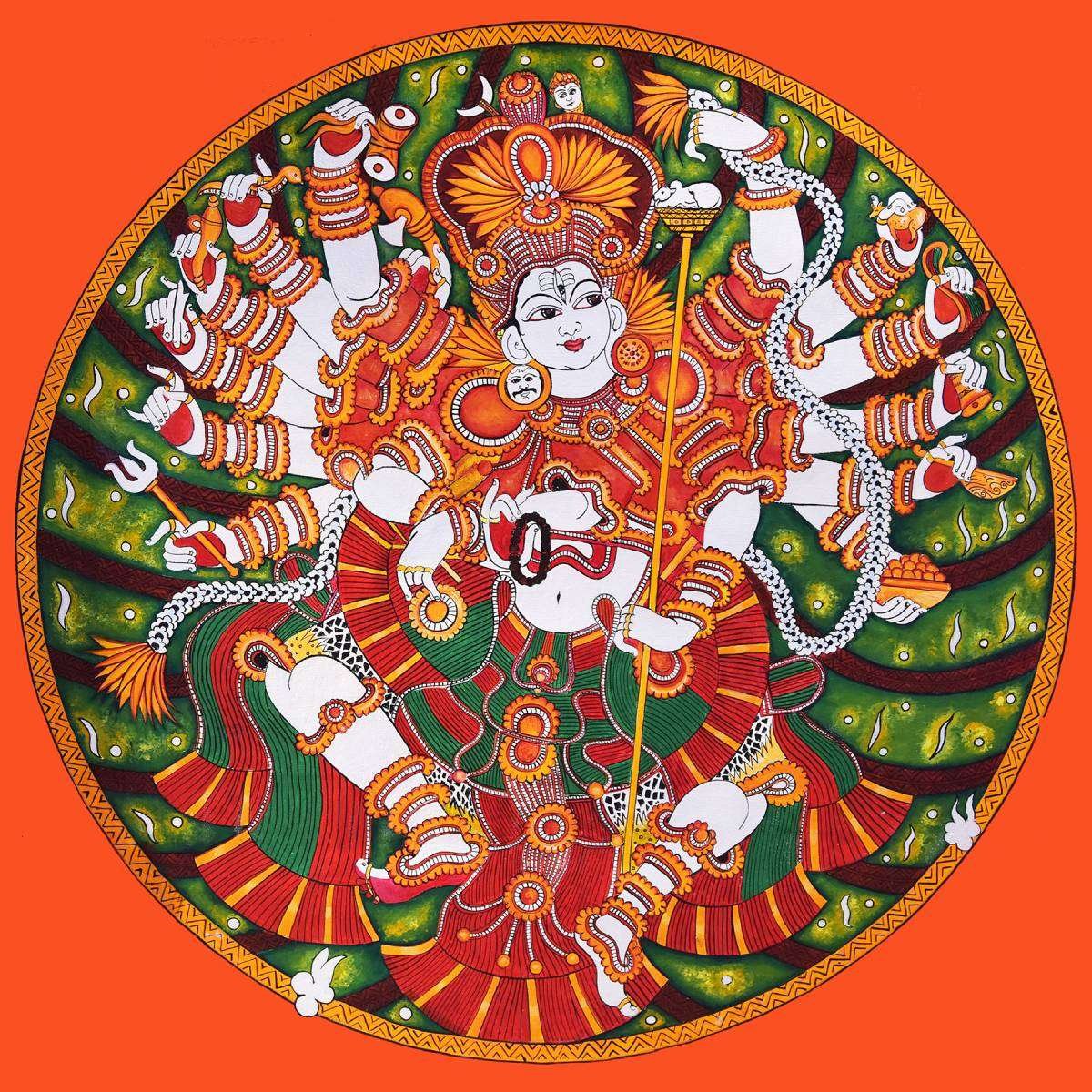 mural painting_2 Goddess Durga - Image 1