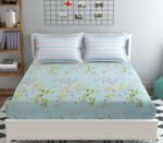 Plush super King Size Printed Bedsheet with 2 Pillow Covers108”x108” inch’s - Image 7