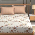 Plush super King Size Printed Bedsheet with 2 Pillow Covers108”x108” inch’s - Image 3