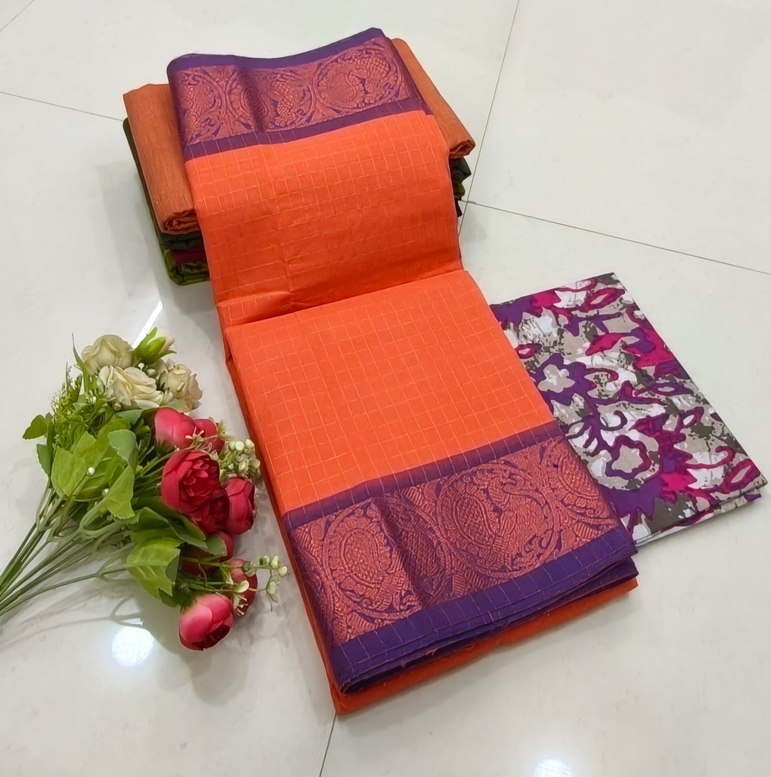 Chettinad Cotton Saree - Image 1