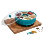 360° Rotating Masala Box for Kitchen | 7 Section Spice Container - Image 2
