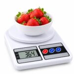 Weighing Scale Machine For Kitchen SF 400, Weigh Upto 10Kg, Battery Operated with Tare Function For Home Use Only